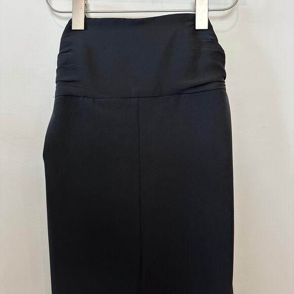 Milly Cady Brooke Jumpsuit Black Strapless Tie Back Cocktail Evening Wide Leg 4 - Picture 7 of 10